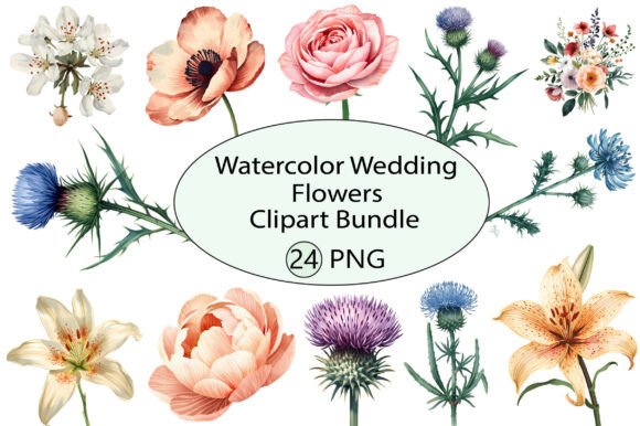 Download Watercolor Wedding Flowers - Watercolor wedding flowers Collection