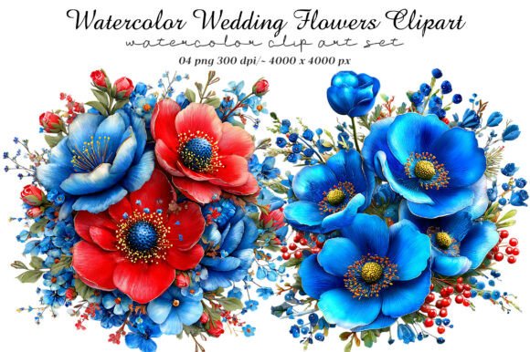 Download Watercolor Wedding Flowers Clipart - Watercolor wedding flowers Collection