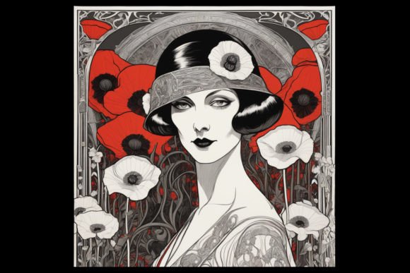Download Art Deco Red Poppies Clipart - Poppies clipart Collection