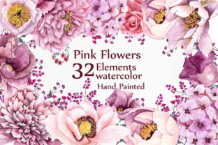 Download Pink Flowers Clipart WATERCOLOR CLIPART Floral Clipart Pink Watercolor Wedding Flowers Watercolor Flowers - Watercolor wedding flowers Collection
