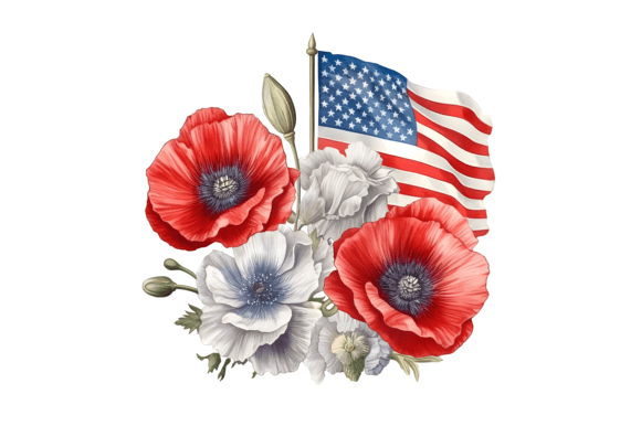Download Watercolor 4th of July Poppies Clipart - Poppies clipart Collection