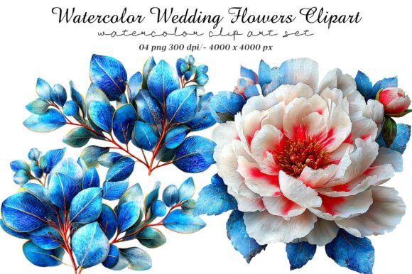Download Watercolor Wedding Flowers Clipart - Watercolor wedding flowers Collection